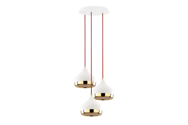 Taklampe Sood Hvit / Rød / Gull - Hvit / Rød / Gull - Belysning - Innendørsbelysning & Lamper - Taklampe - Pendellamper & Hengelamper
