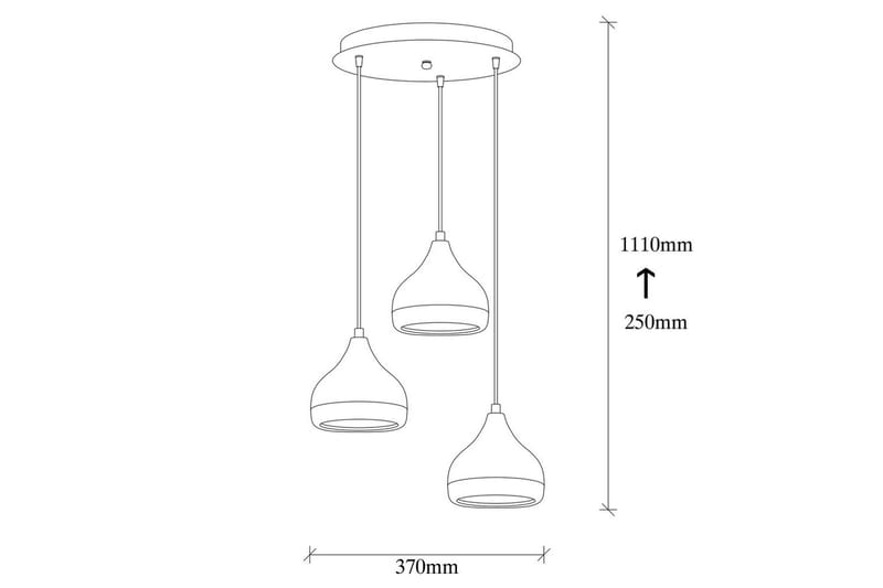 Taklampe Sood Hvit / Rød / Gull - Hvit / Rød / Gull - Belysning - Innendørsbelysning & Lamper - Taklampe - Pendellamper & Hengelamper