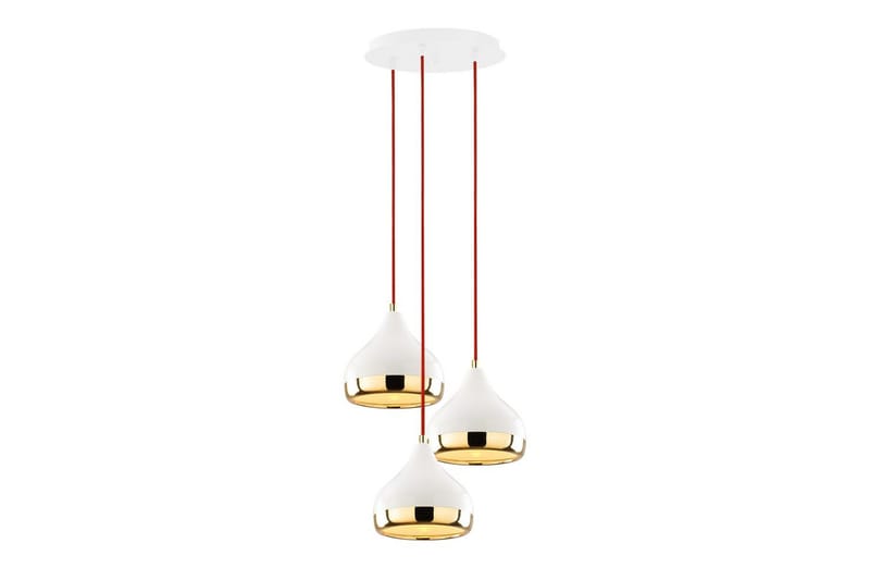 Taklampe Sood Hvit / Rød / Gull - Hvit / Rød / Gull - Belysning - Innendørsbelysning & Lamper - Taklampe - Pendellamper & Hengelamper
