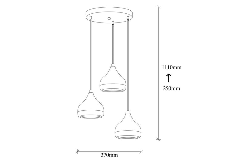 Taklampe Sood Kobber / Svart - Kobber / Svart - Belysning - Innendørsbelysning & Lamper - Taklampe - Pendellamper & Hengelamper