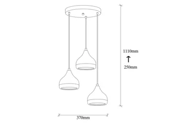 Taklampe Sood Kobber / Svart - Kobber / Svart - Belysning - Innendørsbelysning & Lamper - Taklampe - Pendellamper & Hengelamper