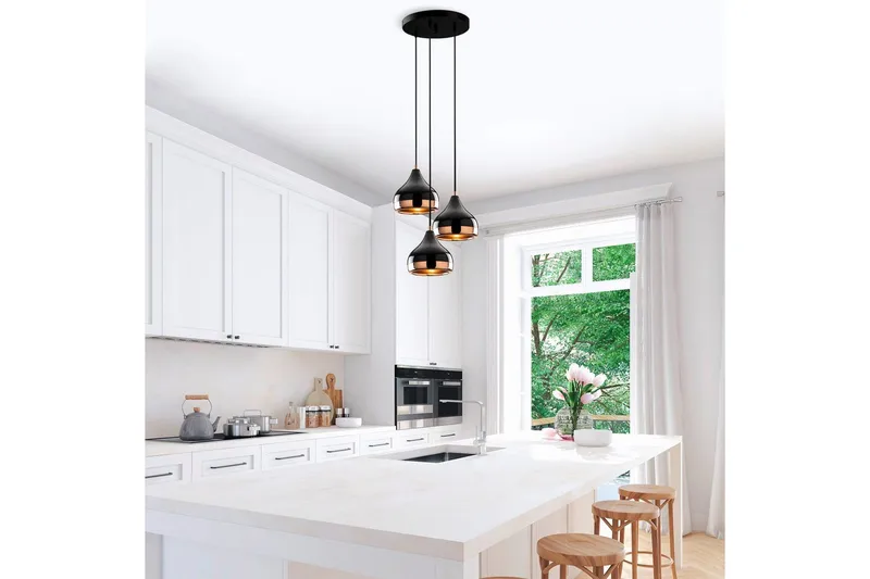 Taklampe Sood Kobber / Svart - Kobber / Svart - Belysning - Innendørsbelysning & Lamper - Taklampe - Pendellamper & Hengelamper