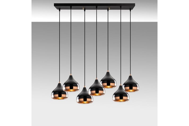 Taklampe Soodn Svart / Kobber - Svart - Belysning - Innendørsbelysning & Lamper - Taklampe - Pendellamper & Hengelamper