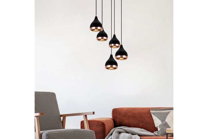 Taklampe Soodne Svart / Kobber - Kobber/Svart - Belysning - Innendørsbelysning & Lamper - Taklampe - Pendellamper & Hengelamper