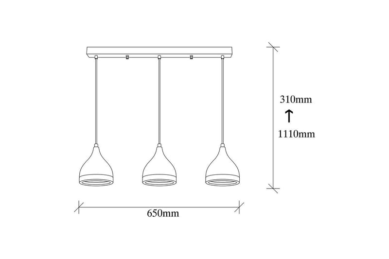 Taklampe Soodne Svart / Kobber - Kobber/Svart - Belysning - Innendørsbelysning & Lamper - Taklampe - Pendellamper & Hengelamper