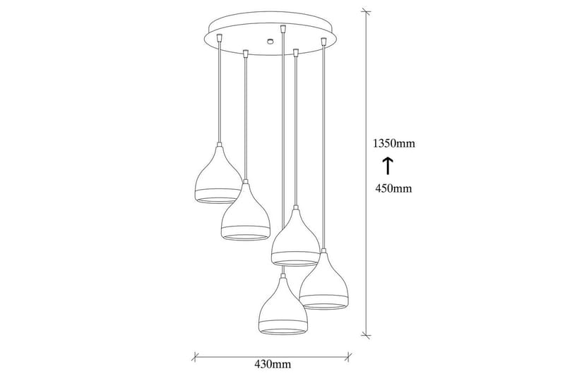 Taklampe Soodne Svart / Kobber - Kobber/Svart - Belysning - Innendørsbelysning & Lamper - Taklampe - Pendellamper & Hengelamper