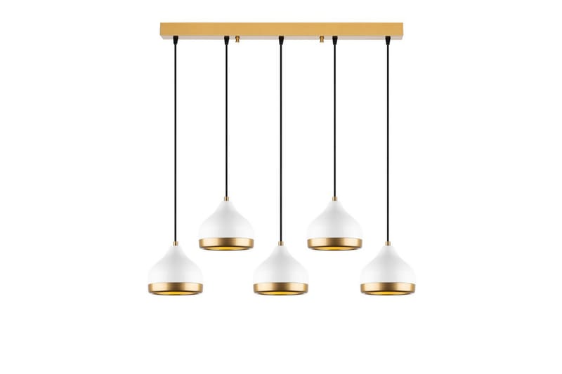 Taklampe Soodni Fem Horisontal Hvit - Hvit - Belysning - Innendørsbelysning & Lamper - Taklampe - Pendellamper & Hengelamper
