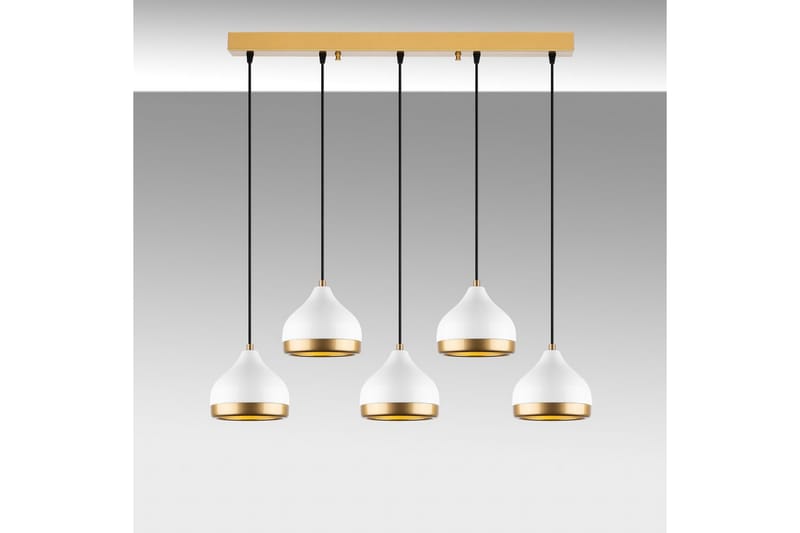 Taklampe Soodni Fem Horisontal Hvit - Hvit - Belysning - Innendørsbelysning & Lamper - Taklampe - Pendellamper & Hengelamper