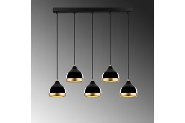 Taklampe Soodni Fem Horisontal Svart - Svart - Belysning - Innendørsbelysning & Lamper - Taklampe - Pendellamper & Hengelamper