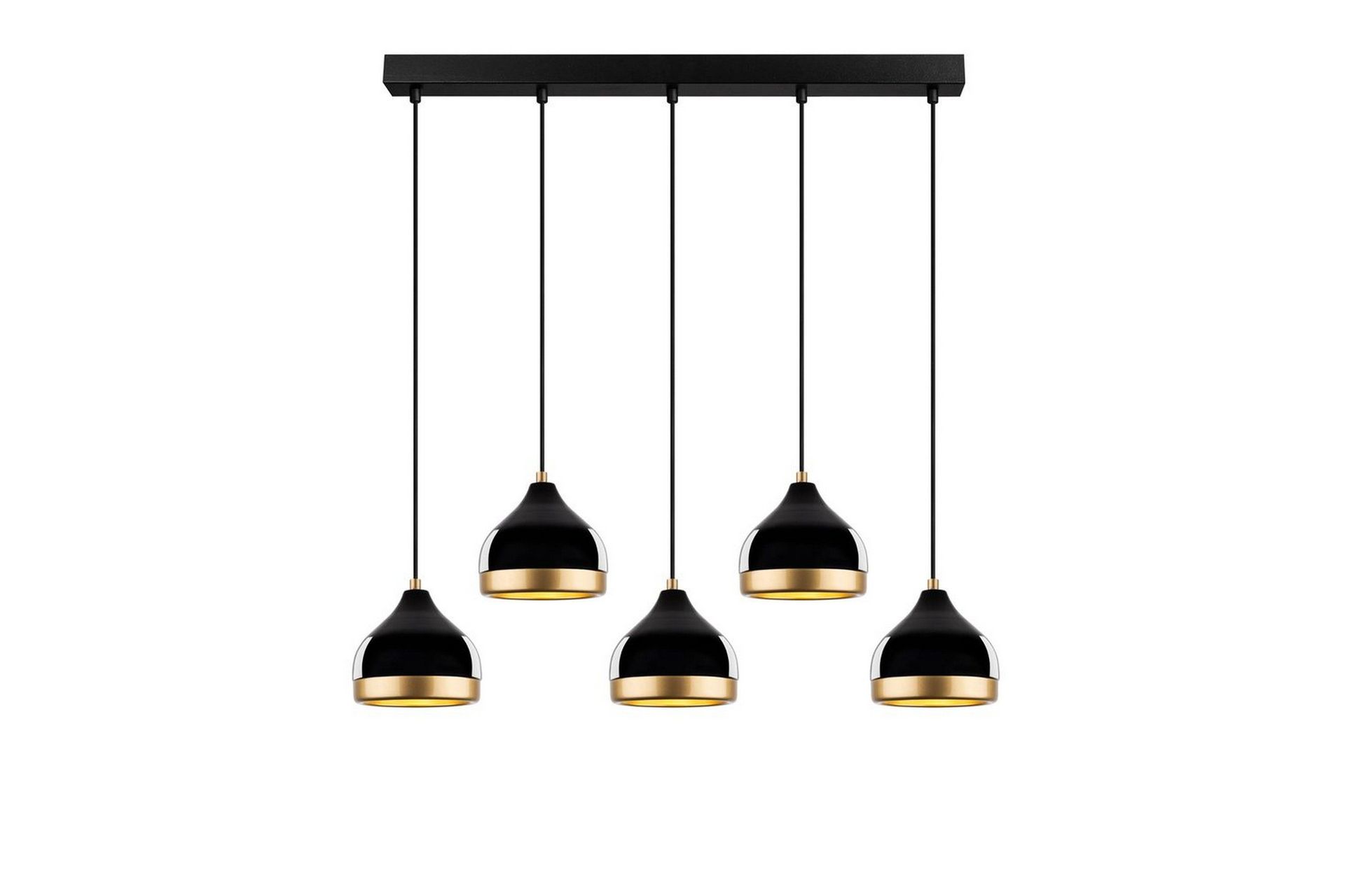 Taklampe Soodni Fem Horisontal Svart - Svart