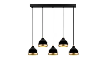 Taklampe Soodni Fem Horisontal Svart - Svart - Belysning - Innendørsbelysning & Lamper - Taklampe - Pendellamper & Hengelamper