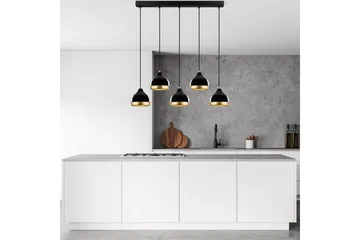 Taklampe Soodni Fem Horisontal Svart - Svart - Belysning - Innendørsbelysning & Lamper - Taklampe - Pendellamper & Hengelamper