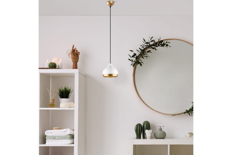 Taklampe Soodni Hvit / Gull - Hvit / Gull - Belysning - Innendørsbelysning & Lamper - Taklampe - Pendellamper & Hengelamper
