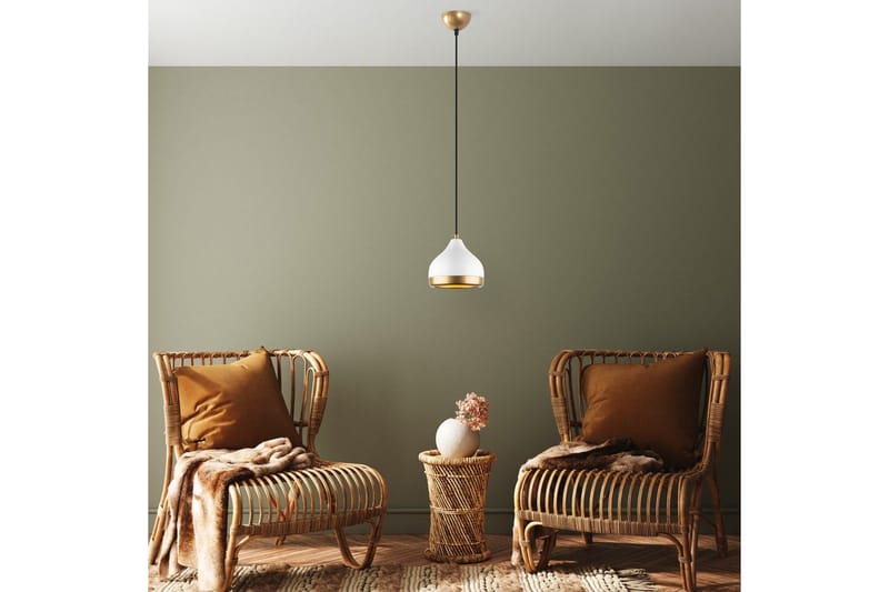 Taklampe Soodni Hvit / Gull - Hvit / Gull - Belysning - Innendørsbelysning & Lamper - Taklampe - Pendellamper & Hengelamper