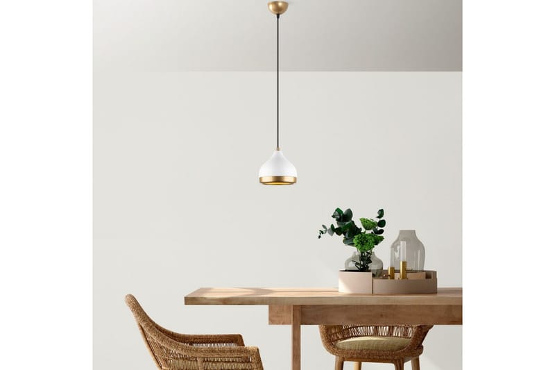 Taklampe Soodni Hvit / Gull - Hvit / Gull - Belysning - Innendørsbelysning & Lamper - Taklampe - Pendellamper & Hengelamper