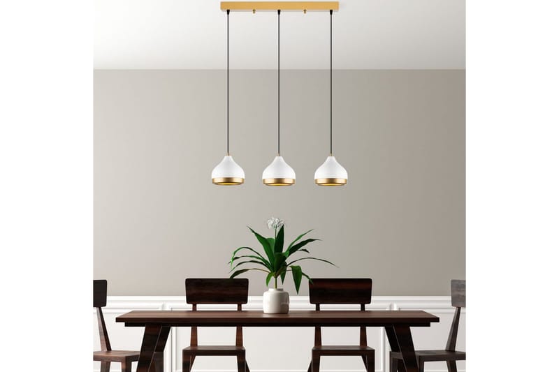 Taklampe Soodni Tre Horisont Hvit - Hvit - Belysning - Innendørsbelysning & Lamper - Taklampe - Pendellamper & Hengelamper