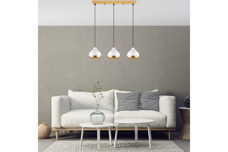 Taklampe Soodni Tre Horisont Hvit - Hvit - Belysning - Innendørsbelysning & Lamper - Taklampe - Pendellamper & Hengelamper