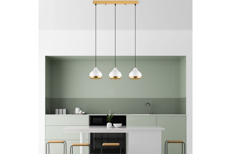 Taklampe Soodni Tre Horisont Hvit - Hvit - Belysning - Innendørsbelysning & Lamper - Taklampe - Pendellamper & Hengelamper