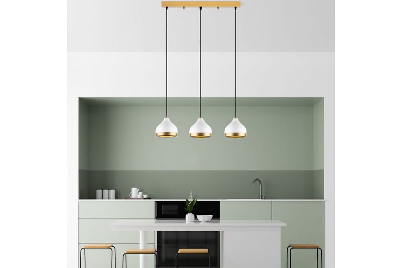 Taklampe Soodni Tre Horisont Hvit - Hvit - Belysning - Innendørsbelysning & Lamper - Taklampe - Pendellamper & Hengelamper