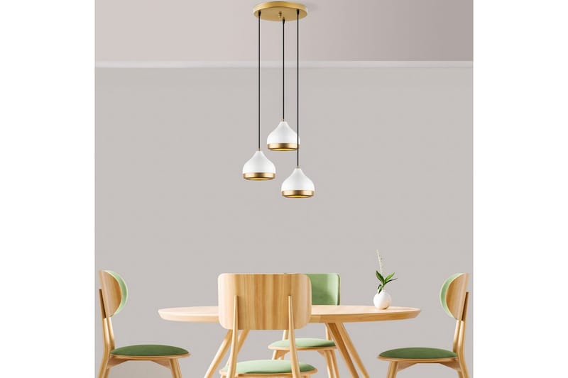 Taklampe Soodni Tre Sirkel Hvit - Hvit - Belysning - Innendørsbelysning & Lamper - Taklampe - Pendellamper & Hengelamper
