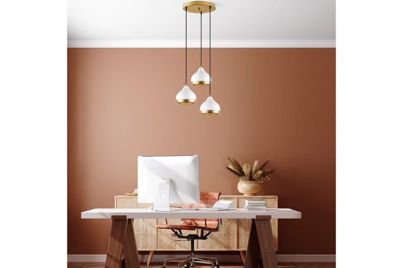 Taklampe Soodni Tre Sirkel Hvit - Hvit - Belysning - Innendørsbelysning & Lamper - Taklampe - Pendellamper & Hengelamper