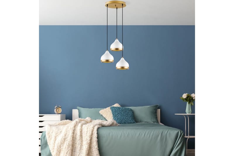 Taklampe Soodni Tre Sirkel Hvit - Hvit - Belysning - Innendørsbelysning & Lamper - Taklampe - Pendellamper & Hengelamper