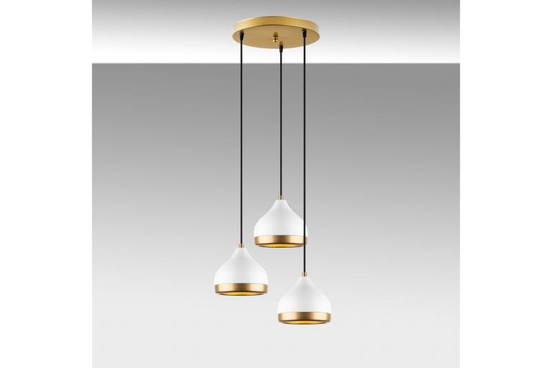 Taklampe Soodni Tre Sirkel Hvit - Hvit - Belysning - Innendørsbelysning & Lamper - Taklampe - Pendellamper & Hengelamper