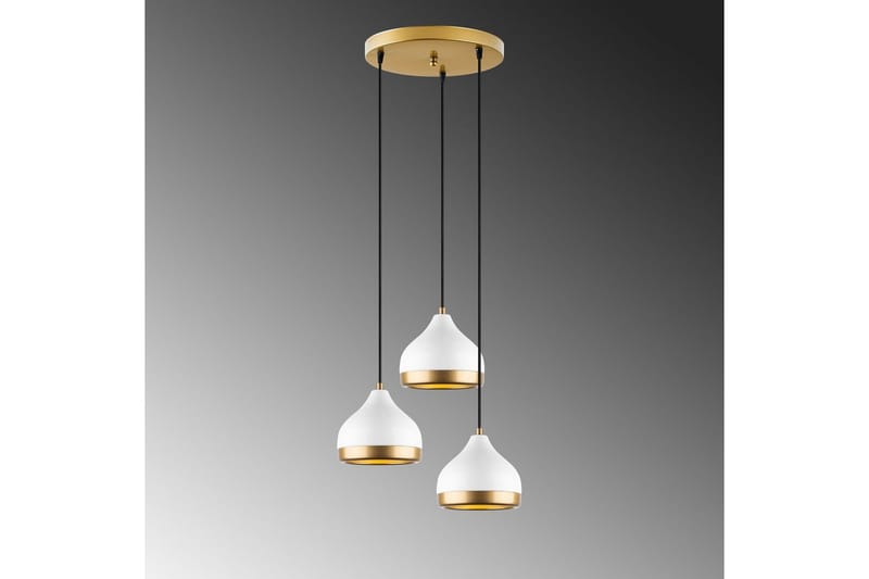 Taklampe Soodni Tre Sirkel Hvit - Hvit - Belysning - Innendørsbelysning & Lamper - Taklampe - Pendellamper & Hengelamper