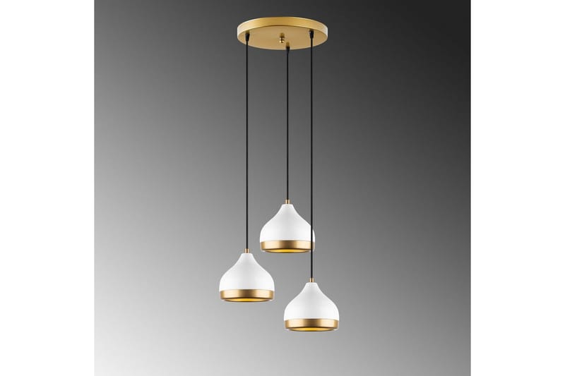 Taklampe Soodni Tre Sirkel Hvit - Hvit - Belysning - Innendørsbelysning & Lamper - Taklampe - Pendellamper & Hengelamper