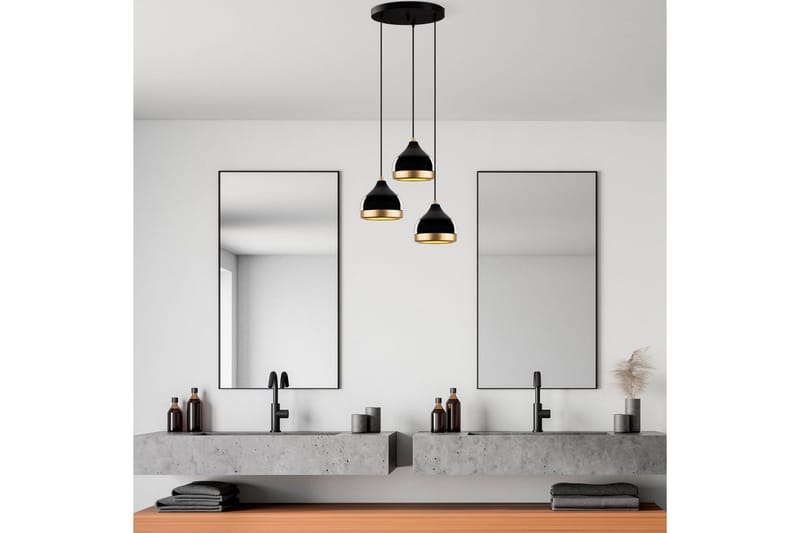 Taklampe Soodni Tre Sirkel Svart - Svart - Belysning - Innendørsbelysning & Lamper - Taklampe - Pendellamper & Hengelamper