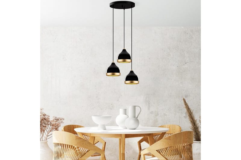 Taklampe Soodni Tre Sirkel Svart - Svart - Belysning - Innendørsbelysning & Lamper - Taklampe - Pendellamper & Hengelamper