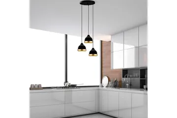 Taklampe Soodni Tre Sirkel Svart - Svart - Belysning - Innendørsbelysning & Lamper - Taklampe - Pendellamper & Hengelamper