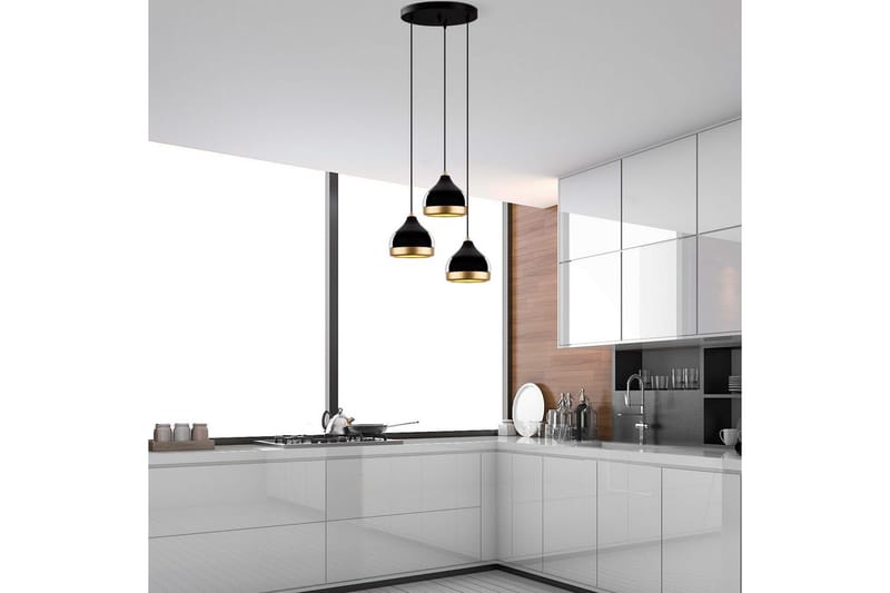 Taklampe Soodni Tre Sirkel Svart - Svart - Belysning - Innendørsbelysning & Lamper - Taklampe - Pendellamper & Hengelamper