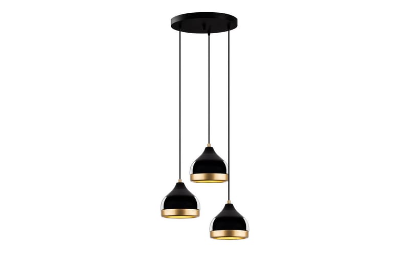 Taklampe Soodni Tre Sirkel Svart - Svart - Belysning - Innendørsbelysning & Lamper - Taklampe - Pendellamper & Hengelamper