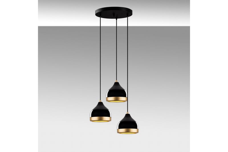 Taklampe Soodni Tre Sirkel Svart - Svart - Belysning - Innendørsbelysning & Lamper - Taklampe - Pendellamper & Hengelamper