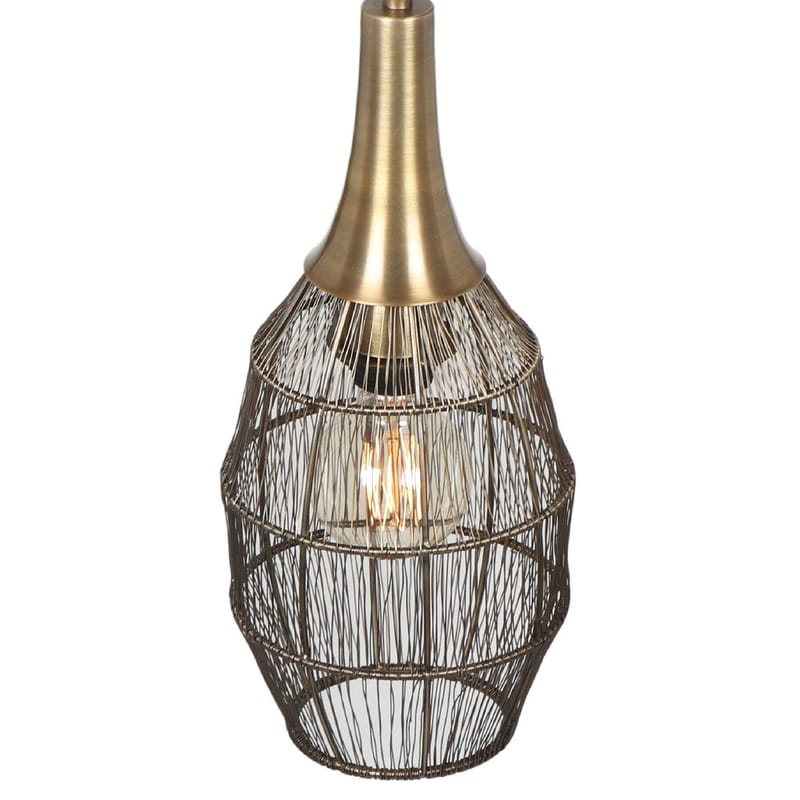 Taklampe Soraya - 26x48 cm, Matt svart/antikk messing - Belysning - Innendørsbelysning & Lamper - Taklampe - Pendellamper & Hengelamper