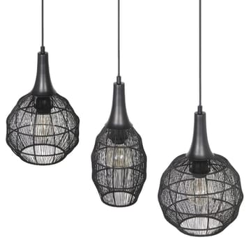 Taklampe Soraya - 3 lamper, Matt svart - Belysning - Innendørsbelysning & Lamper - Taklampe - Pendellamper & Hengelamper