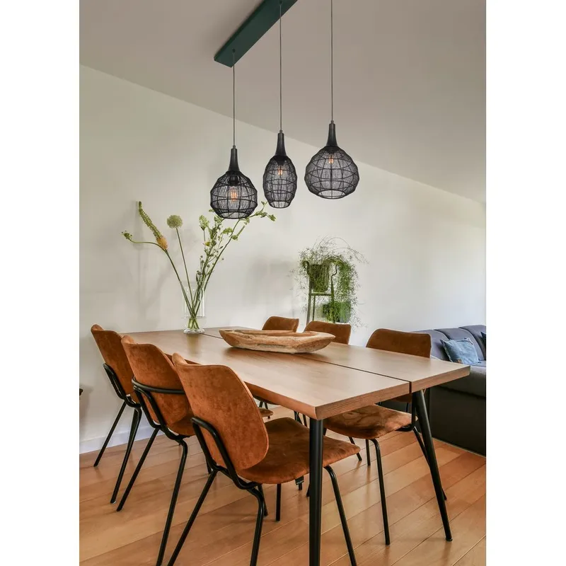 Taklampe Soraya - 3 lamper, Matt svart - Belysning - Innendørsbelysning & Lamper - Taklampe - Pendellamper & Hengelamper