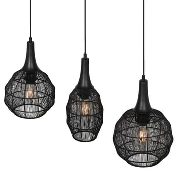 Taklampe Soraya - 3 lamper, Matt svart - Belysning - Innendørsbelysning & Lamper - Taklampe - Pendellamper & Hengelamper