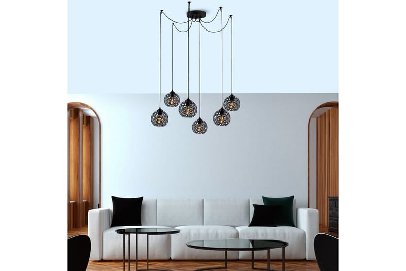 Taklampe Sourab Brilo Svart - Svart - Belysning - Innendørsbelysning & Lamper - Taklampe - Pendellamper & Hengelamper