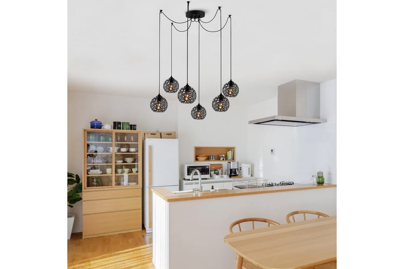 Taklampe Sourab Brilo Svart - Svart - Belysning - Innendørsbelysning & Lamper - Taklampe - Pendellamper & Hengelamper