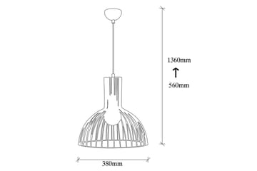Taklampe Sourab Lysende Svart - Svart - Belysning - Innendørsbelysning & Lamper - Taklampe - Pendellamper & Hengelamper
