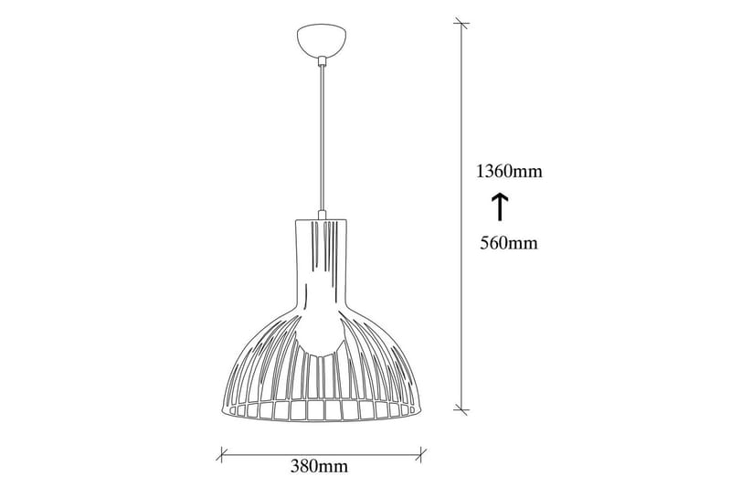 Taklampe Sourab Lysende Svart - Svart - Belysning - Innendørsbelysning & Lamper - Taklampe - Pendellamper & Hengelamper