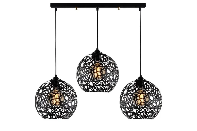 Taklampe Sourab Masafumie Svart Tre Stikkontakt, Tre Stikkontakt