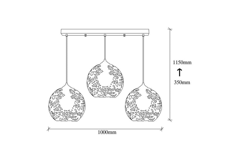 Taklampe Sourab Masafumie Svart Tre Stikkontakt - Tre Stikkontakt - Belysning - Innendørsbelysning & Lamper - Taklampe - Pendellamper & Hengelamper