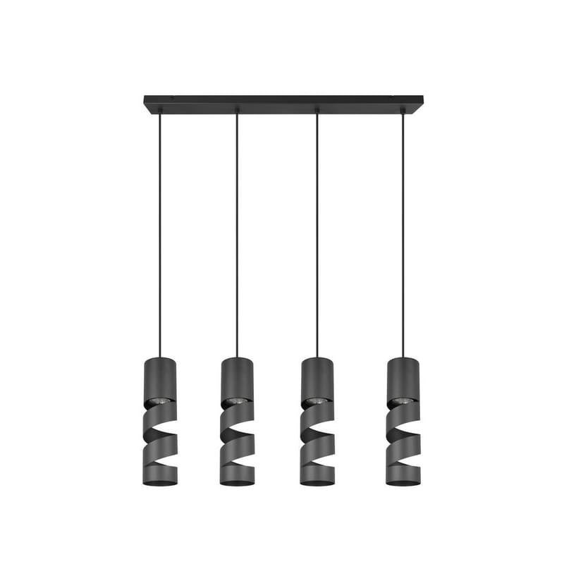 Taklampe Stream - 4 lamper, Matt svart - Belysning - Innendørsbelysning & Lamper - Taklampe - Pendellamper & Hengelamper