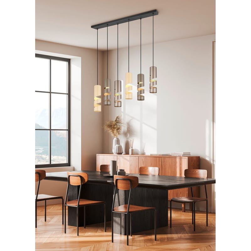 Taklampe Stream - 6 lamper, Flerfarget - Belysning - Innendørsbelysning & Lamper - Taklampe - Pendellamper & Hengelamper