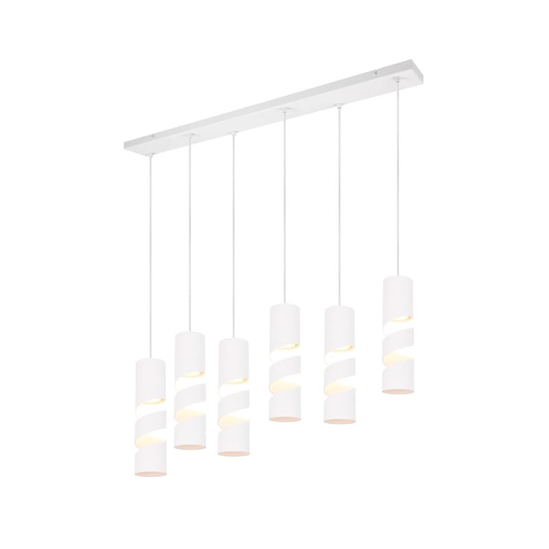Taklampe Stream - 6 lamper, Matt hvit - Belysning - Innendørsbelysning & Lamper - Taklampe - Pendellamper & Hengelamper