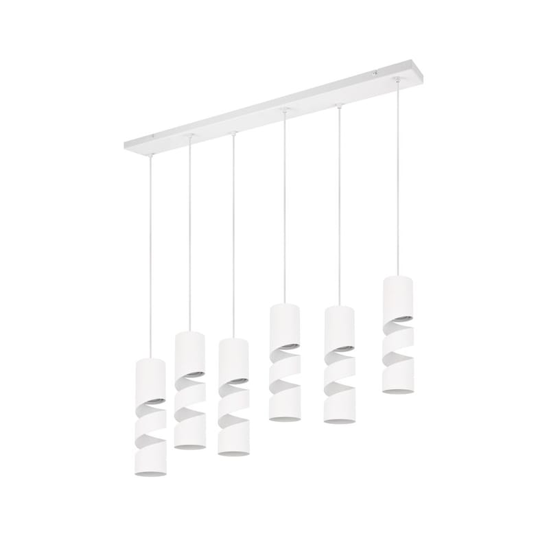Taklampe Stream - 6 lamper, Matt hvit - Belysning - Innendørsbelysning & Lamper - Taklampe - Pendellamper & Hengelamper