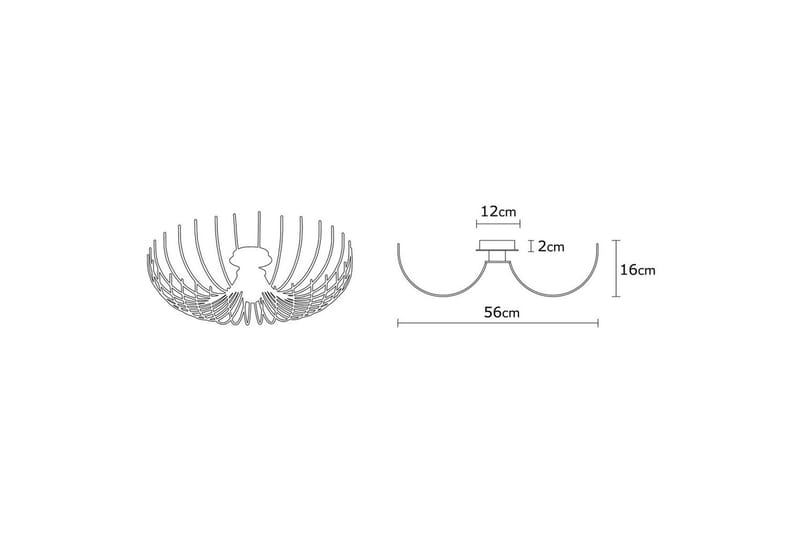 Taklampe Subbersta Hvit - Diameter: 56 cm - Belysning - Innendørsbelysning & Lamper - Taklampe - Pendellamper & Hengelamper